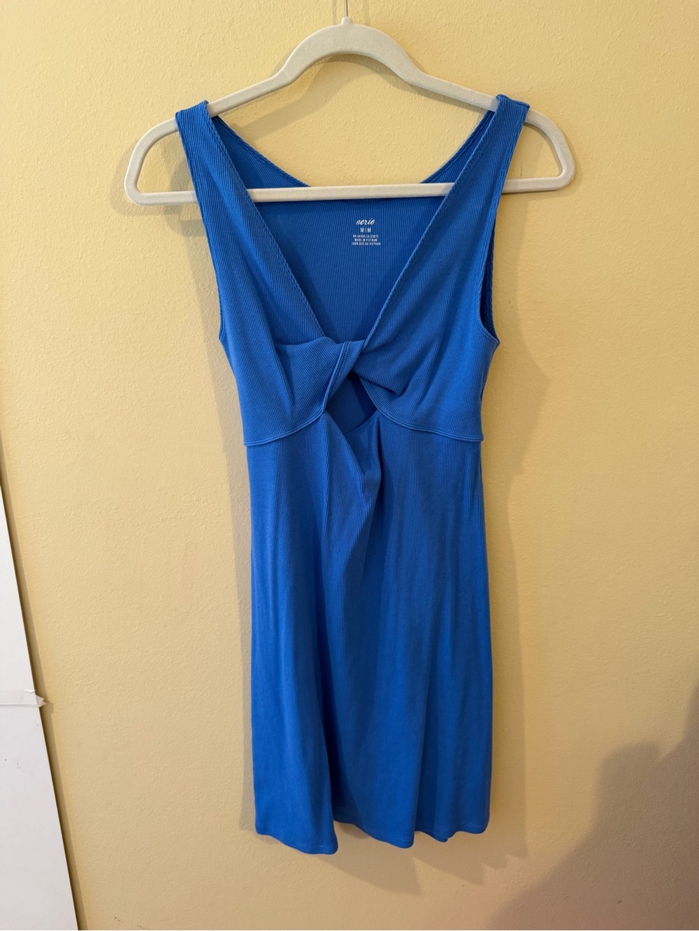 aerie Cobalt Twist-Front Sleeveless Dress